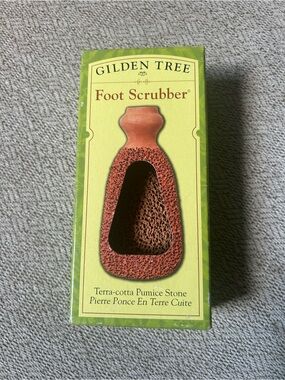 NEW Gilden Tree Foot Scrubber - Terra-cotta Pumice Stone (Orange/Brown)